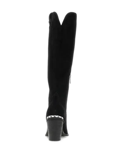 Guess Usa Western-style Knee-high Boots In Black