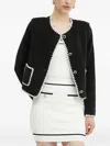 Guess Usa Whiptstich-trimmed Twill Jacket In Black