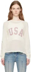 Guess Usa White Front Lettering T-shirt In Pwmu Pearl White Mul