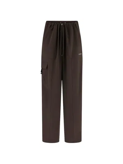 Guess Usa Wide-leg Cargo Pants In Multi