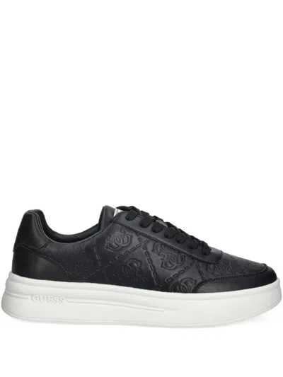 Guess Usa Winno Debossed Sneakers In Black