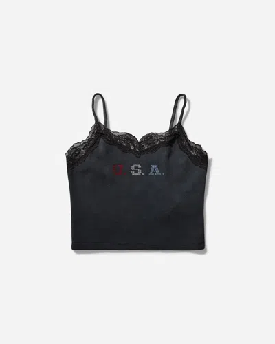 Guess Usa Women S Lace Cami Washed Out In Black