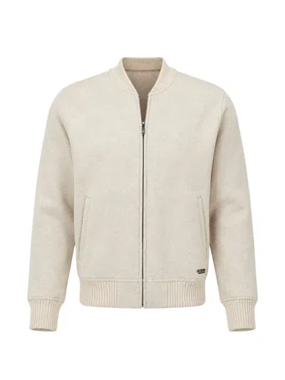Guess Usa Wool-blend Bomber Jacket In Gray