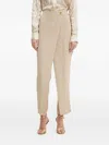 Guess Usa Wrap-effect Pants In Neutral