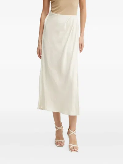 Guess Usa Wrap Midi Skirt In White