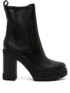 Guess Usa Xeno Platform Leather Boots In Black