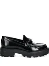 Guess Usa Yanika Platform-sole Logo Loafers In Animal Print