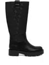 Guess Usa Yannis 4g Logo-pattern Boot In Black