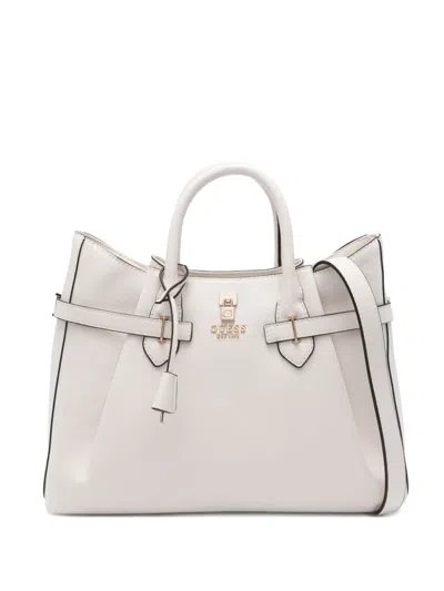 Guess Usa Yesba Top-handle Tote Bag In White