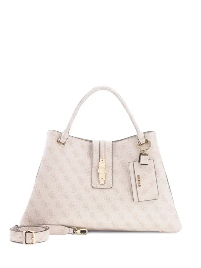 Guess Usa Yvonne Logo Tote Bag In Neutral