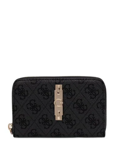 Guess Usa Yvonne Logo Wallet In Black