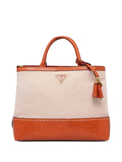 Guess Usa Zabry Tote Bag In Orange