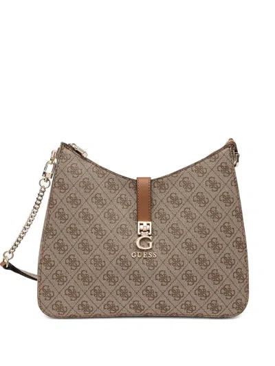 Guess Usa Zamira Monogram-patterned Shoulder Bag