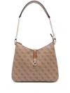 Guess Usa Zamira Quattro G Shoulder Bag In Neutrals