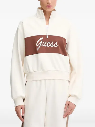 Guess Usa Zip Colourblock Sweatshirt In Neutral