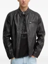 Guess Usa Zip-fastening Biker Jacket In Black