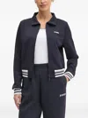 Guess Usa Zip-front Embroidered Jacket In Blue