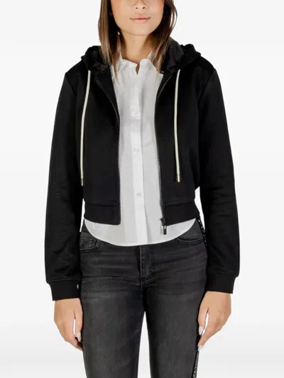 Guess Usa Zip Hoodie In Black