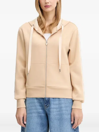 Guess Usa Zip Hoodie In Neutral