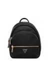 Guess Usa Zip Logo-plaque Backpack In Black
