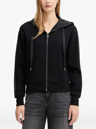 Guess Usa Zip-up Hoodie In Black