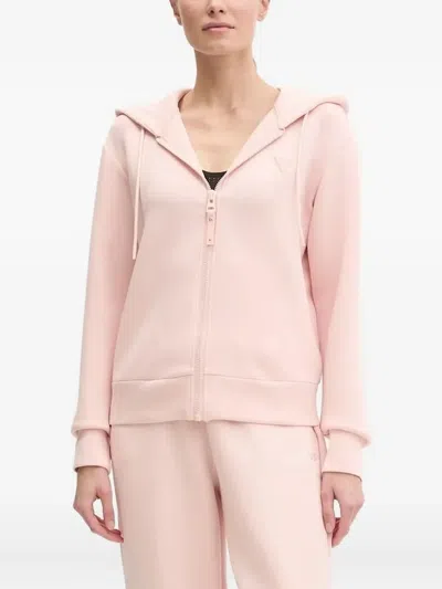 Guess Usa Zip-up Hoodie In Pink