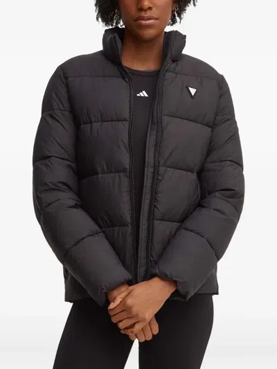 Guess Usa Zip-up Puffer Jacket In Gray