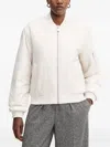 Guess Usa Zipped Bomber Jacket In White