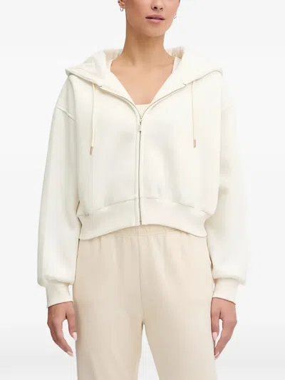 Guess Usa Zip-up Hoodie In White