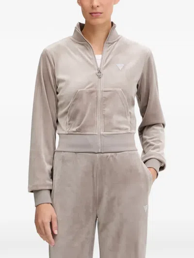 Guess Usa Zip-up Jacket In Gray