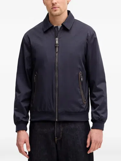 Guess Usa Zip-up Shirt Jacket In Blue