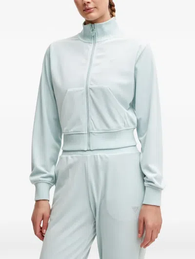 Guess Usa Zip-up Sweatshirt In Blue