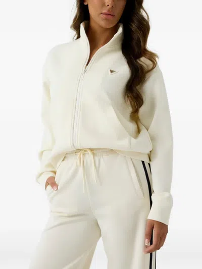 Guess Usa Zip-up Sweatshirt In Neutral