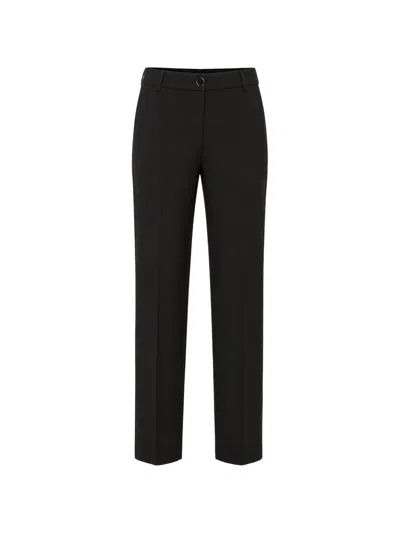 Guess Usa Zoe Straight-leg Trousers In Black