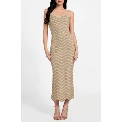 Guess Vera Chevron Knit Dress In Neutral