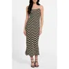 Guess Vera Chevron Knit Dress In Black