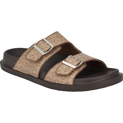 Guess Verone 2 Slide Sandal In Brown