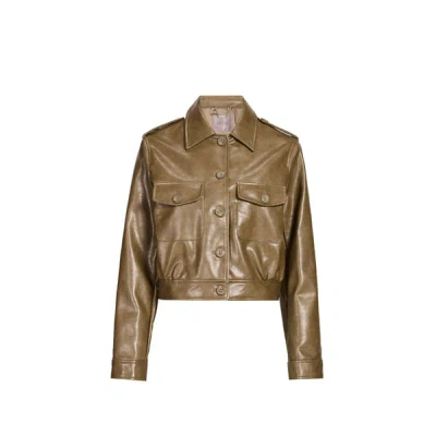 Guess Veste En Similicuir Dora In Brown