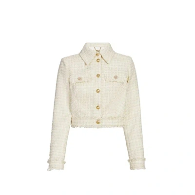Guess Veste En Tweed Daphnee In White