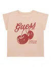 Guess Vintage Cherry-print T-shirt In Neutrals