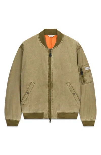 Guess Washed Bomber Jacket In Green