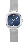Guess Women's Analog Silver Mesh Watch 32mm