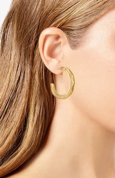 Guess Wavy C Hoop Earrings In Gold
