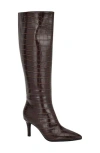 Guess Wayla Stiletto Knee High Boot In Brown