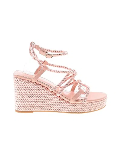 Pre-owned Guess Wedges In Pink