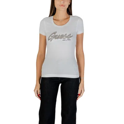 Guess White Cotton T-shirt