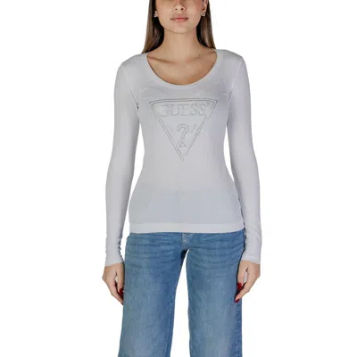 Guess White Cotton T-shirt In Multi