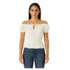 Guess White Polyester Blouse In White