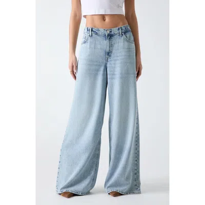 Guess Wide Leg Jeans In Blue