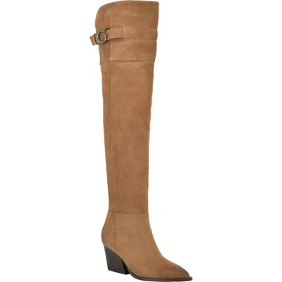 Guess Wilton Over The Knee Boot In Brown